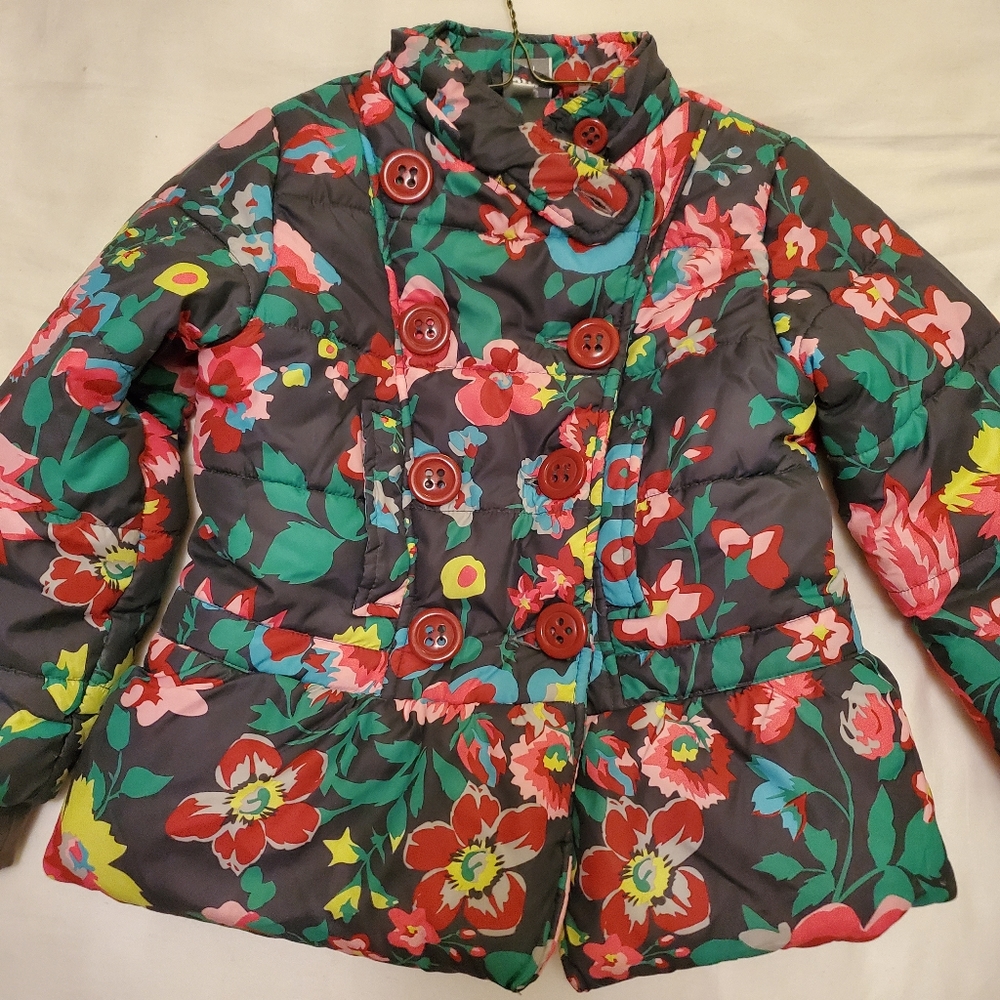 tuc tuc Girls Flower Ski/Winter Jacket Sz 8 /128cm